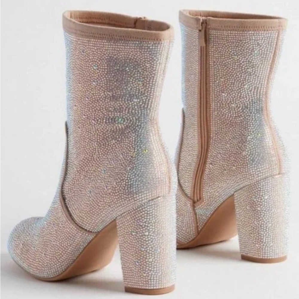 TORRID Stretch Embellished Bootie (12WW) Taupe - Picture 2 of 10